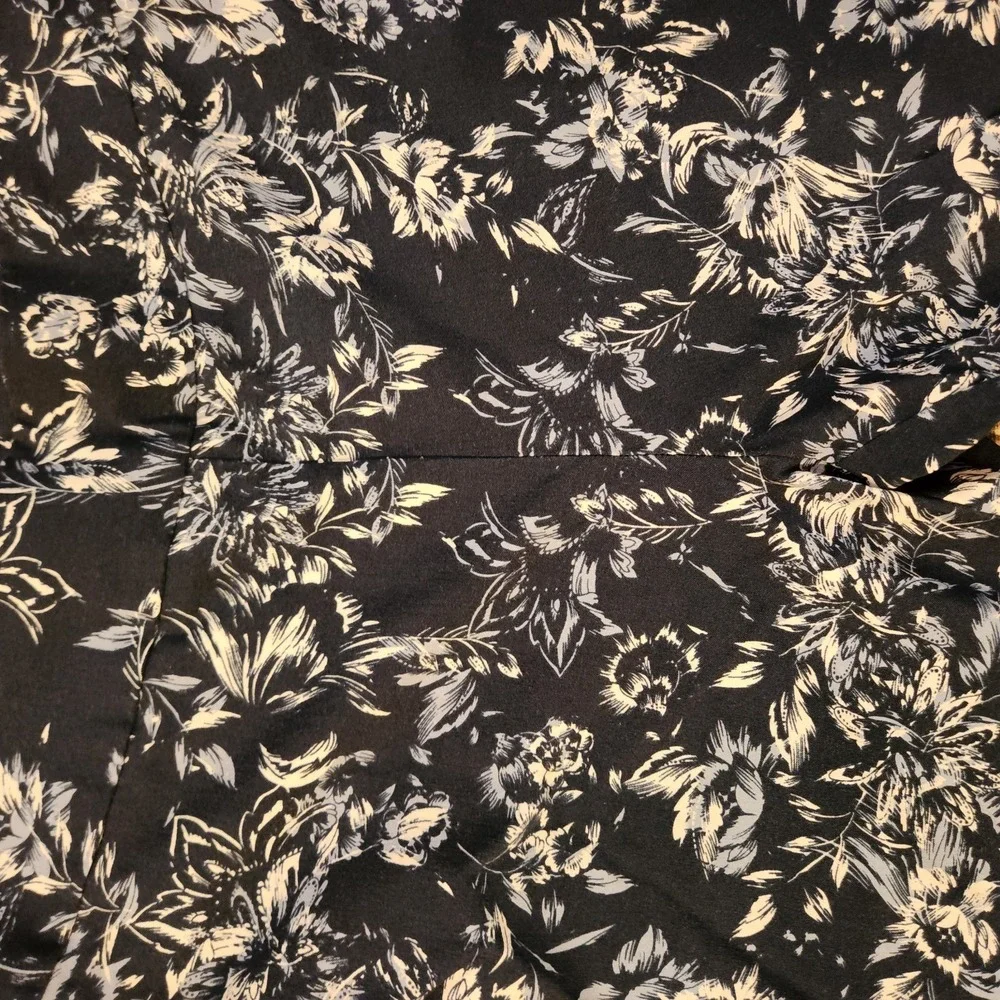 Counterparts Pants Women Size 18 Blue Floral Elastic Waist Pull On Stretch - Picture 5 of 9